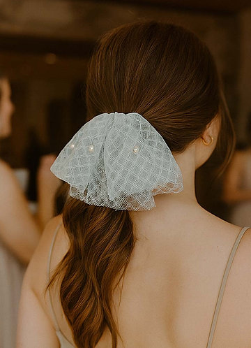 front Lace Pearl Dream Scrunchie