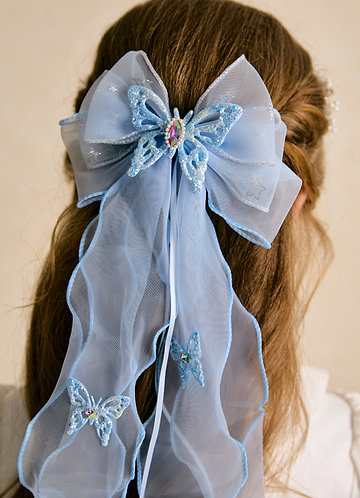 front Blue Butterfly Hair Clip