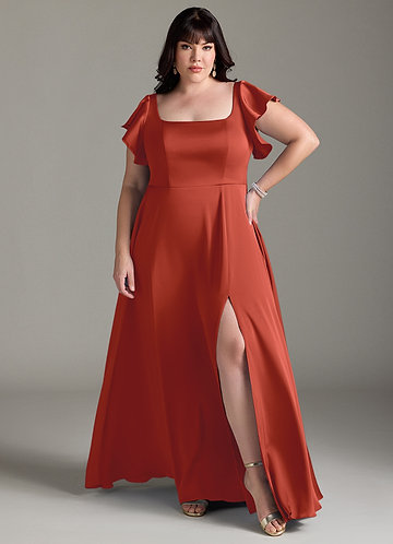 Rust Plus Size Bridesmaid Dresses | Azazie