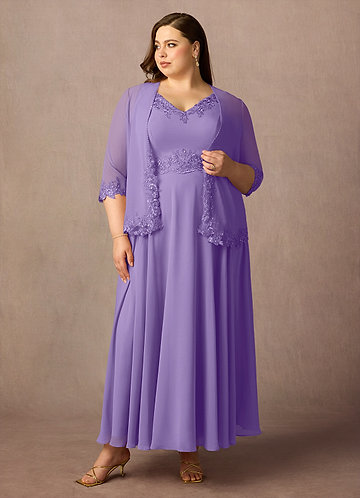 Azazie Devana Abiti da Mamma Sposa Abito A-Line in Chiffon Lustrini Tahiti image1