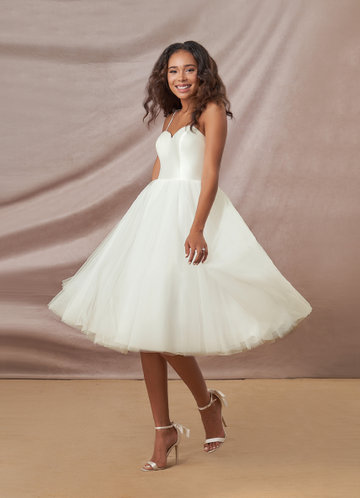 Azazie Gelsey Vestidos de Novia Vestido de Crema de Tul de Corte en A con Escote de Corazón image1