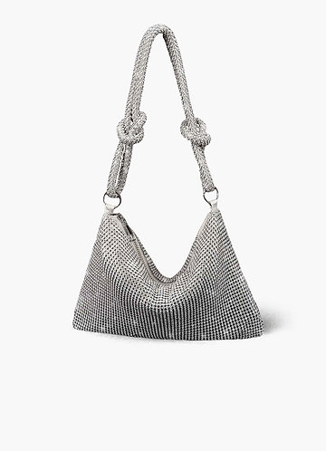front Mesh Crystal Underarm Bag