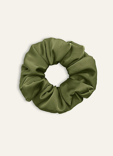 front Matching Color Bridesmaid Stretch Satin Over Size Scrunchies 3Pack