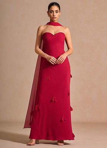Joanie 체리 레드 맥시 드레스 image1