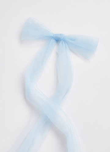 front Matching Color Tulle Bow Sash