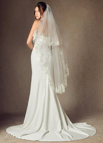 front Estelle Floral Lace Waltz Veil