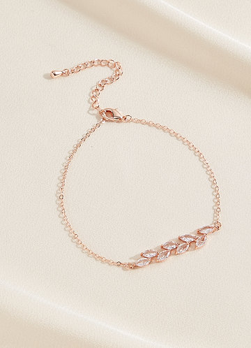 front Willow Branch Zircon Bracelet