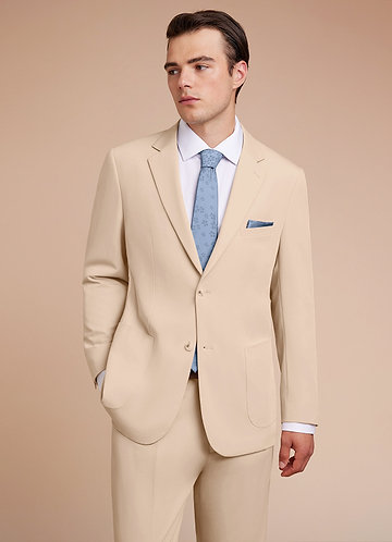 front Owen Tan Lightweight Tailored Suit Jacket