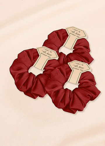front Matching Color Bridesmaid Stretch Satin Over Size Scrunchies