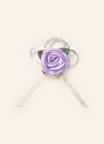 front Corsage de poignet en satin extensible de couleur assortie