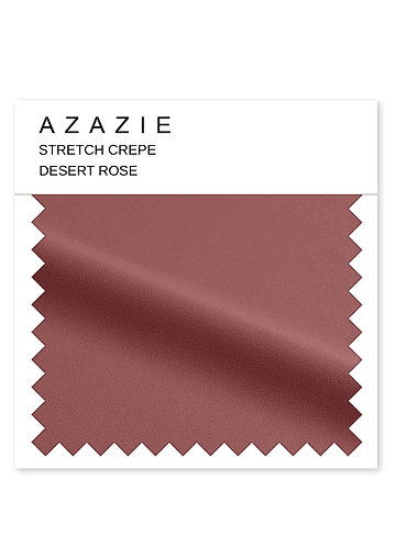 front Amostra de crepe elástico Azazie Rosa Do Deserto