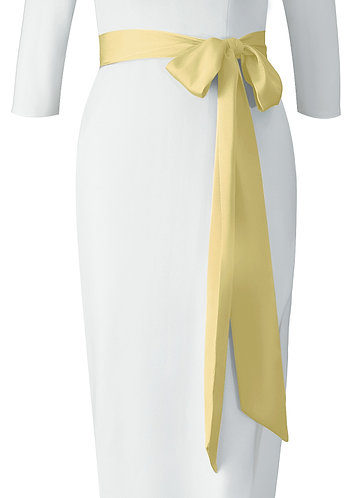 front Ceinture en satin extensible de couleur assortie Azazie