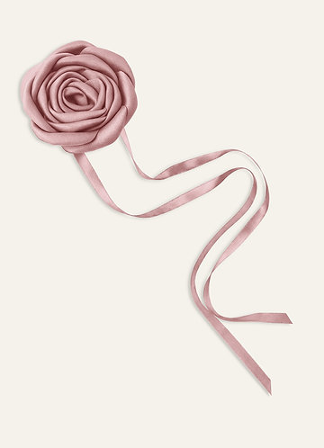 front Matching Color Rose Flower Rope Necklace