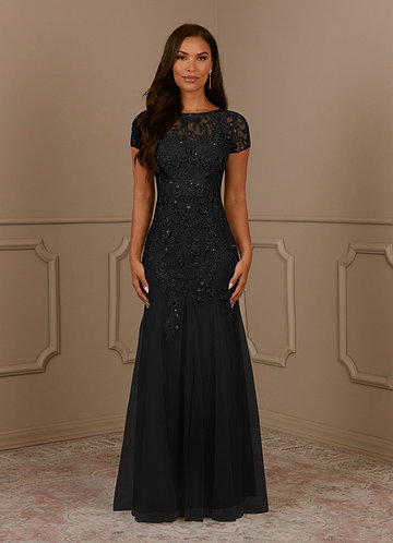 knee length dresses for ladies Lace Cap Sleeve Midi Wedding Guest Dress with Ruffle Hem