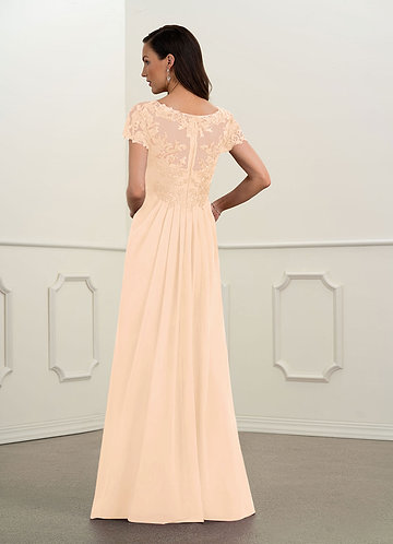 light pink mother of bride dress