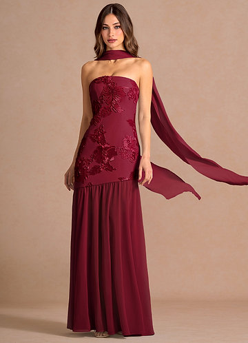 Vestido Merlot Largo Nerissa image1