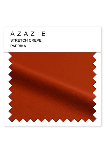 front Amostra de crepe elástico Azazie Páprica