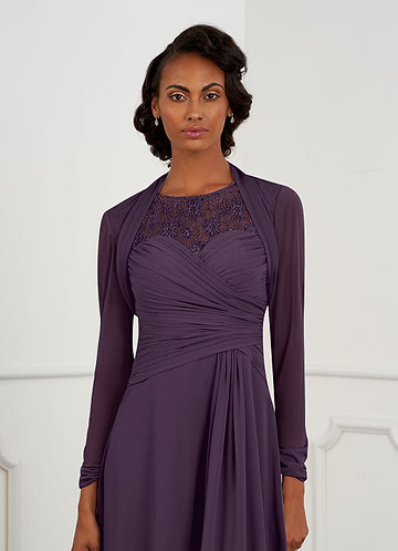 front Azazie Farblich Passender Shyann Mesh Wrap