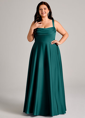 Peacock Plus Size Bridesmaid Dresses | Azazie
