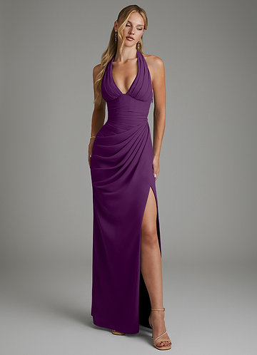 blackberry bridesmaid dress Cordial Dresses Floral beadwork and sequin