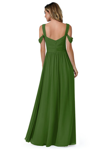 martini olive bridesmaid dress