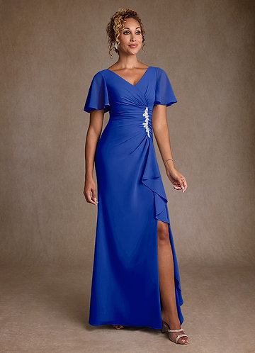 how to accessorize a royal blue dress for a wedding Royal Blue Wedding Dress Princess Ball Gown – Lisposa main image 1