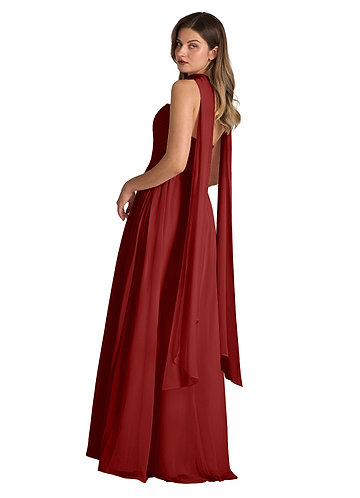 front Azazie Matching Color Chiffon Scarf