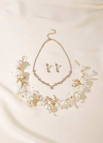 front Flower Jewelry Set