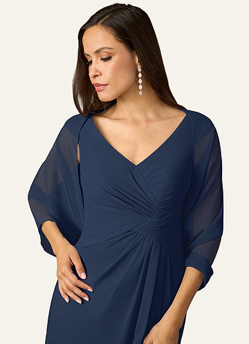 front Azazie Matching Color Sarah Chiffon Wrap