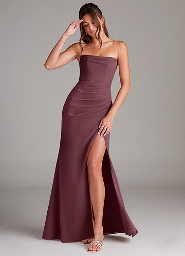 sand dune bridesmaid dress Floral Sangria Jacquard Dress with Flutter Sleeve  R&M Richards
