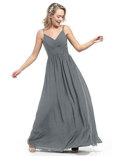 grey and white bridesmaid dresses