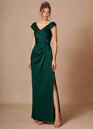 emerald green black tie dress Velvi - Chelsea Ruffle Maxi - - Final Sale beach weddings Green Black Tie Dresses |