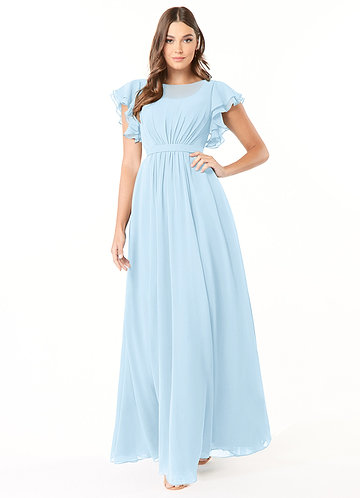 Modest light blue bridesmaid dresses hotsell