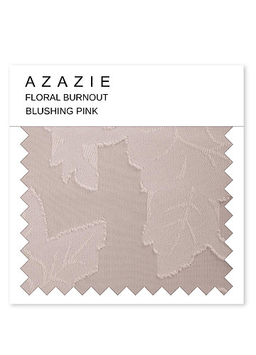front Azazie Floral Burnout Swatch Rodnande Rosa