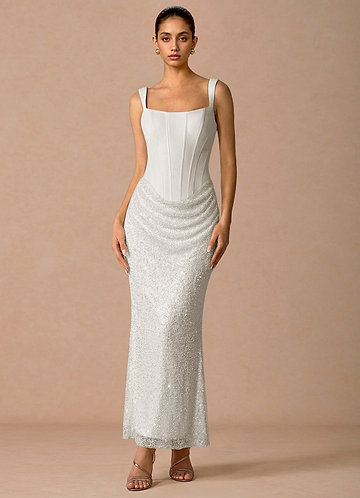 Robe Longue Blanc Niamh front