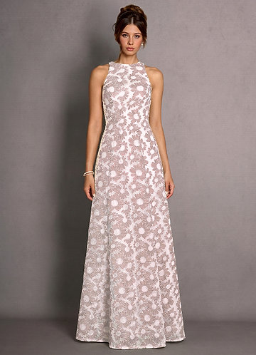 Selira Pink And White Maxi Dress image1