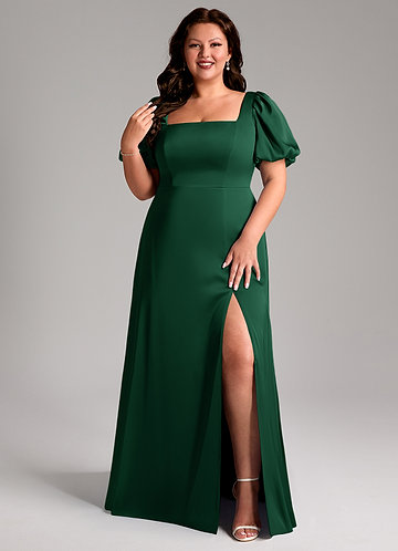 Cocila Abiti Plus Size Donna Eleganti Abiti da Damigella d'Onore a Lunghi con Paillettes Sexy con Spacco Laterale per Abito Smeraldo (Blue, S