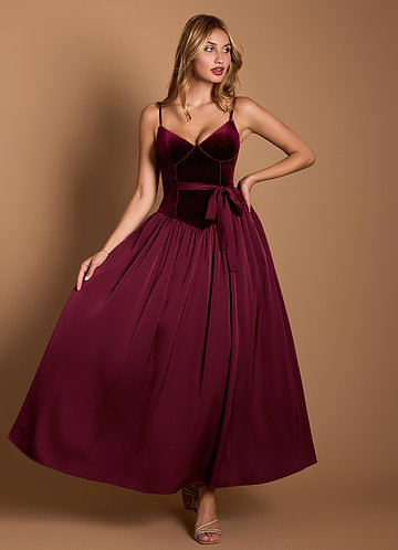 スーツ・フォーマル・ドレス acka velour long dress anezka Aラインドレス ネイビー S M L XL XXL 結婚式 大きい