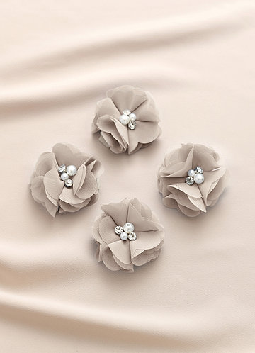Four-Piece Matching Color Chiffon Hair Clip Set front
