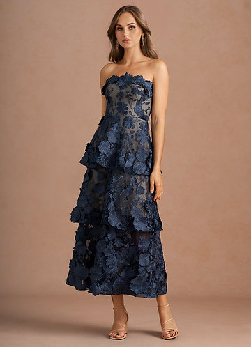 Patricia Navy Maxi Dress image1 0