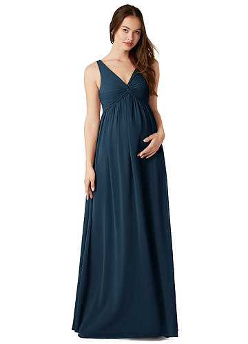 navy maternity bridesmaid dress Dark Dresses Hemline/Train Column Dresses Simple Bodycon Dress with Waist Size:36