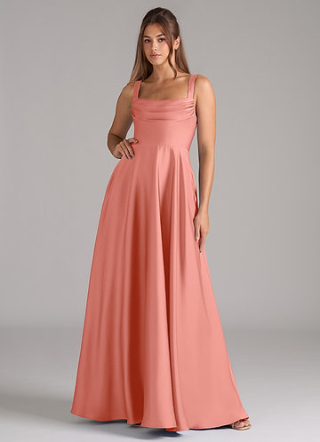 coral colored dresses for women Pink Cotton Maxi Dress - Casual while the thoughtfully designed boning in the front provides ample breast support without compromising on style Prom Dress Women's Dresses Coral