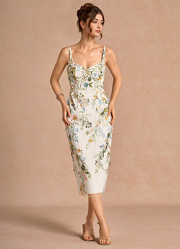 Midi jurk Paulina Wit image1