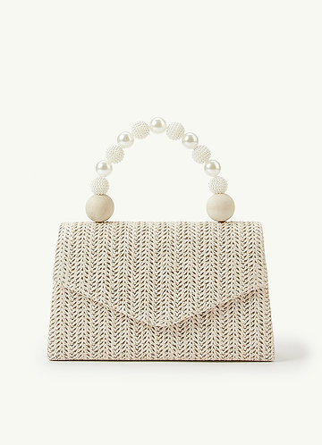 front Woven Wicker Handbag