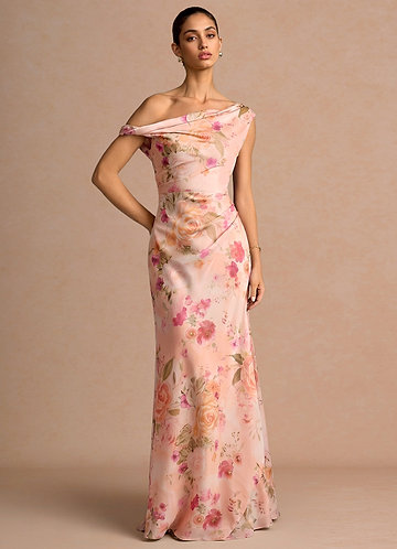 Elodie Abstract Bouquet Floral Maxi Dress image1