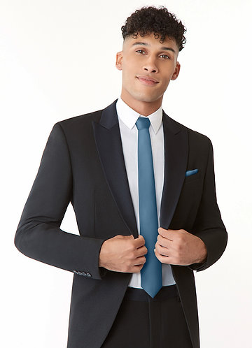 front Matte Satin Skinny Tie