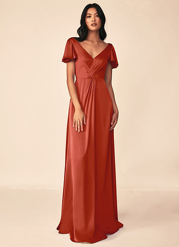 sea glass green bridesmaid dresses Modest Burgundy Bridesmaid Dresses with Long Sleeves – loveangeldress main image 0