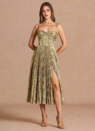 Vestido Verde Marrón Midi Vesper image1