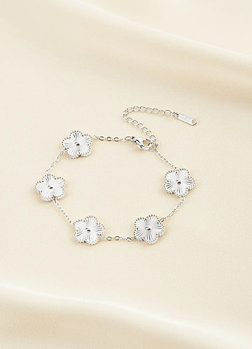 front Flower Charm Bracelet