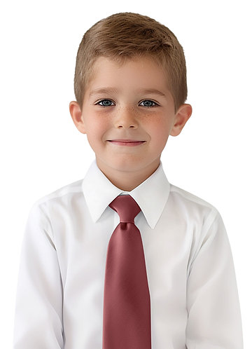 front Gravata de menino em cetim fosco